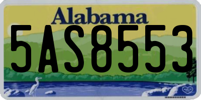 AL license plate 5AS8553