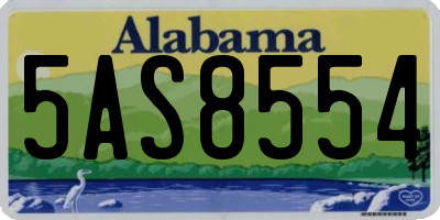 AL license plate 5AS8554