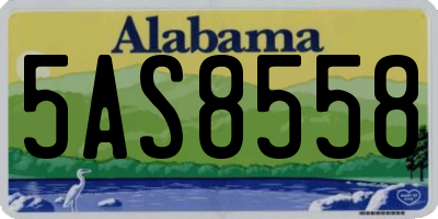 AL license plate 5AS8558