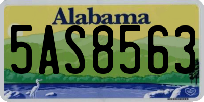 AL license plate 5AS8563