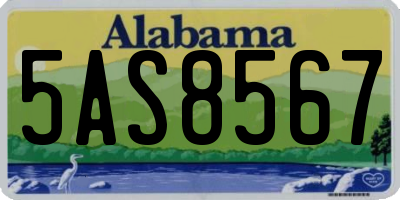 AL license plate 5AS8567