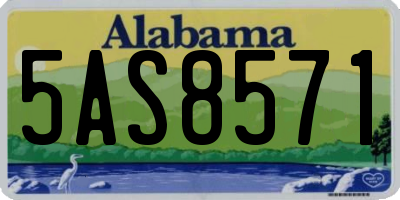 AL license plate 5AS8571