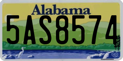 AL license plate 5AS8574
