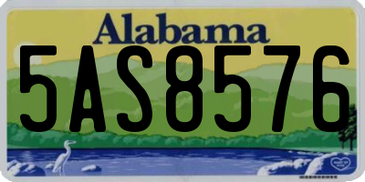 AL license plate 5AS8576