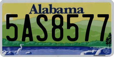 AL license plate 5AS8577