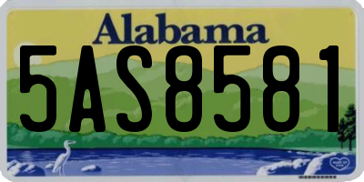 AL license plate 5AS8581