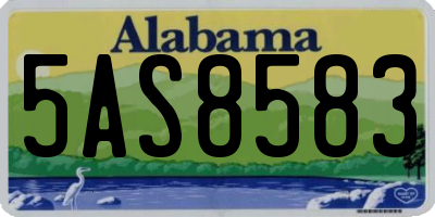 AL license plate 5AS8583