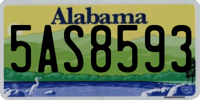 AL license plate 5AS8593