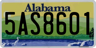 AL license plate 5AS8601
