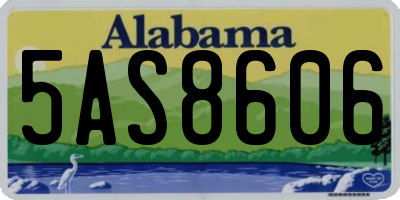 AL license plate 5AS8606