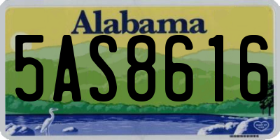 AL license plate 5AS8616