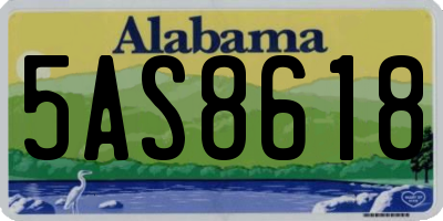 AL license plate 5AS8618
