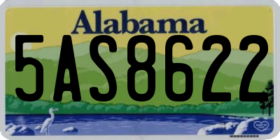 AL license plate 5AS8622