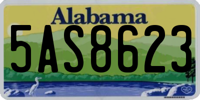 AL license plate 5AS8623