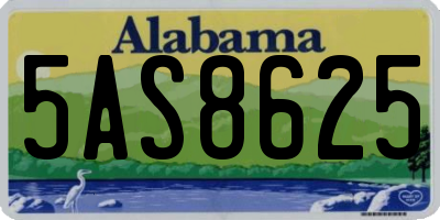 AL license plate 5AS8625