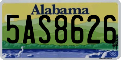 AL license plate 5AS8626