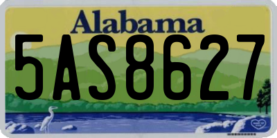 AL license plate 5AS8627