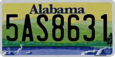 AL license plate 5AS8631