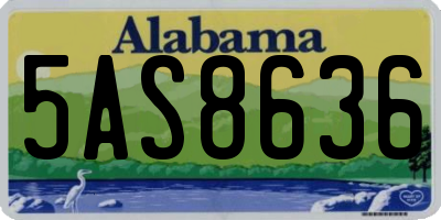 AL license plate 5AS8636