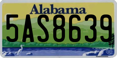AL license plate 5AS8639