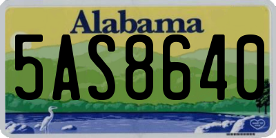 AL license plate 5AS8640