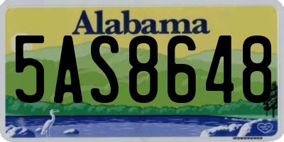 AL license plate 5AS8648