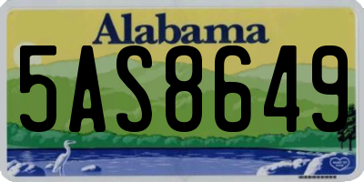 AL license plate 5AS8649