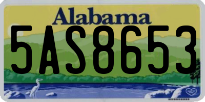 AL license plate 5AS8653