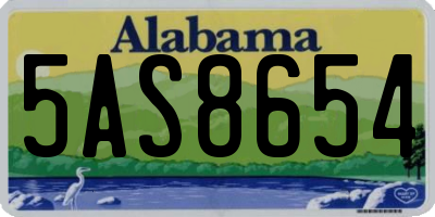 AL license plate 5AS8654