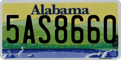 AL license plate 5AS8660