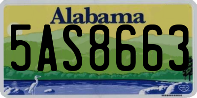 AL license plate 5AS8663
