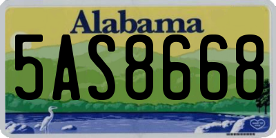 AL license plate 5AS8668