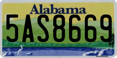 AL license plate 5AS8669