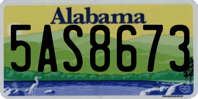 AL license plate 5AS8673