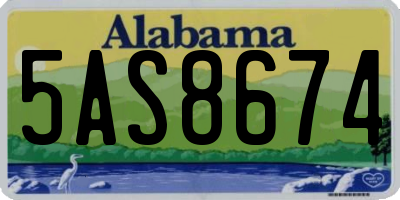 AL license plate 5AS8674