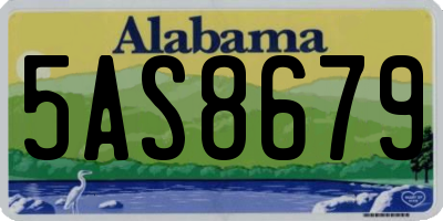 AL license plate 5AS8679