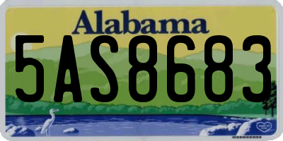 AL license plate 5AS8683