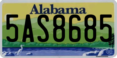 AL license plate 5AS8685
