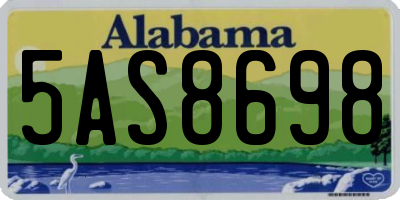 AL license plate 5AS8698
