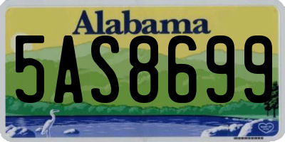 AL license plate 5AS8699