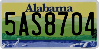 AL license plate 5AS8704