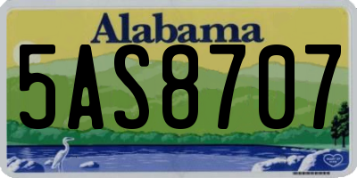 AL license plate 5AS8707