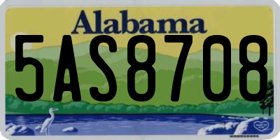 AL license plate 5AS8708