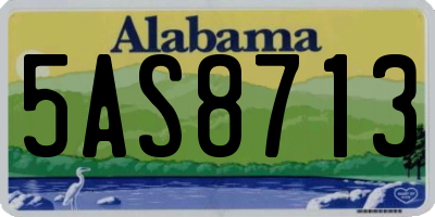 AL license plate 5AS8713