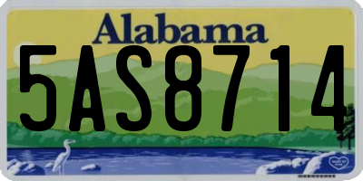 AL license plate 5AS8714