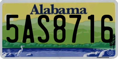 AL license plate 5AS8716