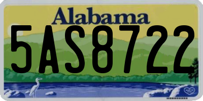 AL license plate 5AS8722