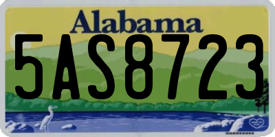 AL license plate 5AS8723