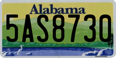 AL license plate 5AS8730