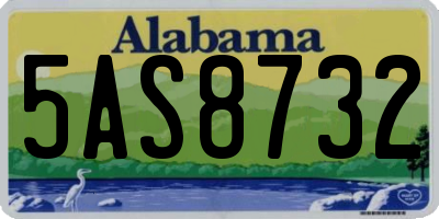 AL license plate 5AS8732